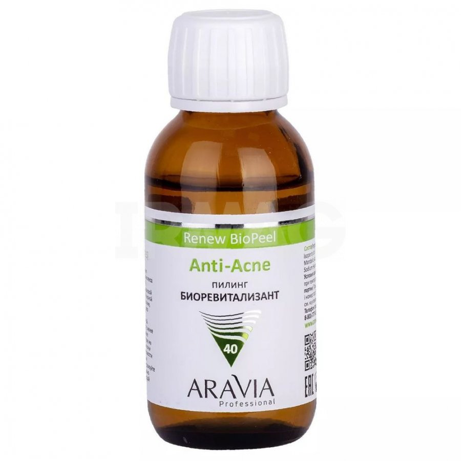 ARAVIA Professional 6328, Пилинг-биоревитализант д/жирной и пробл.кожи Anti-Acne Renew BioPeel,100мл