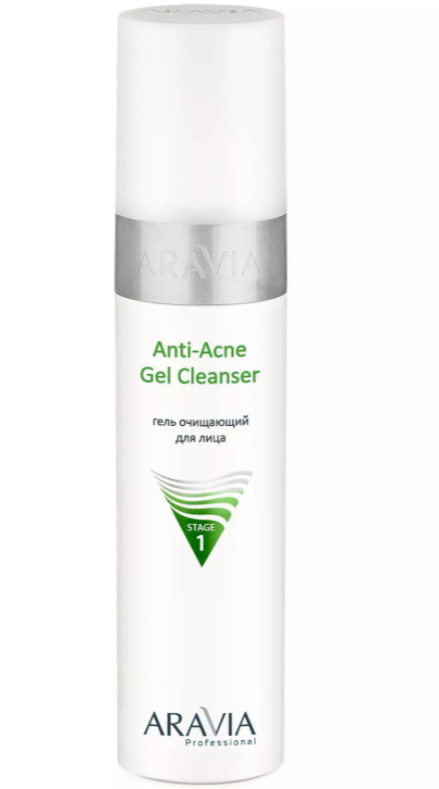 ARAVIA Professional 6214, Гель очищающий д/жирной и проблемн.кожи лица Anti-Acne Gel Cleanser,250мл